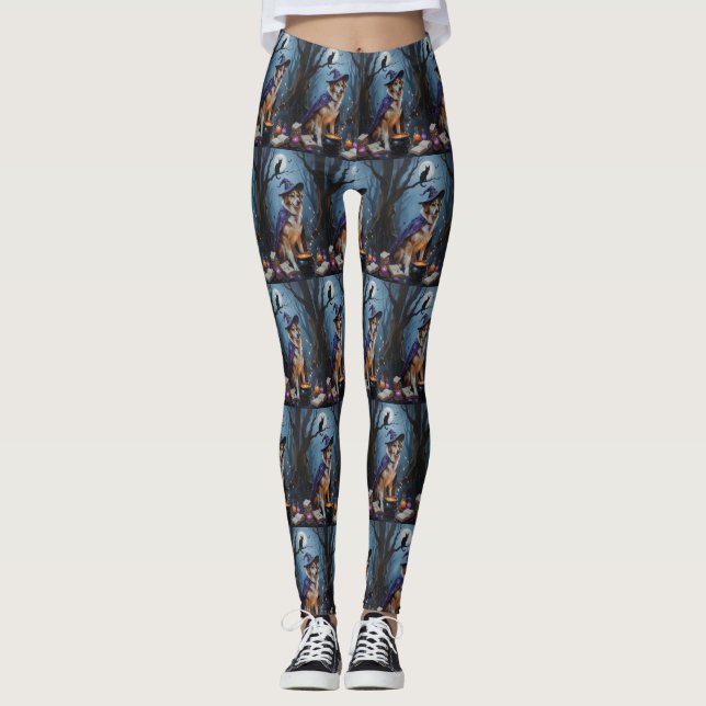 Leggings Peinture d'Halloween fantaisiste (Devant)
