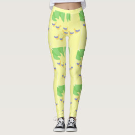 Leggings peinture d'oiseaux