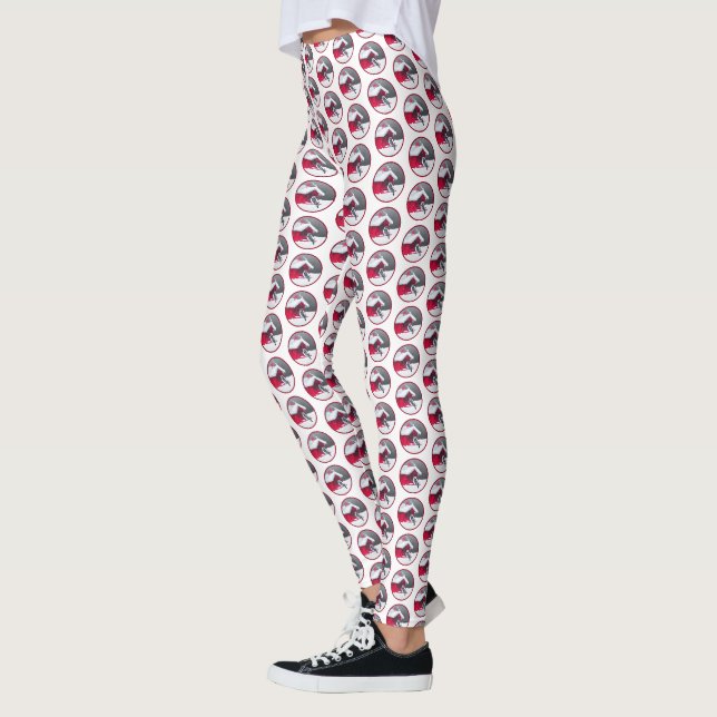 Leggings Peinture Downy Woodpecker - Art original pour oise (Gauche)