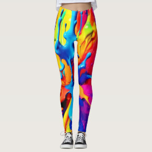 Leggings Peinture éclatante en couleurs vives