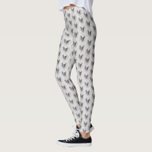 Leggings Peinture française de Bulldog (Pied de broche) - A