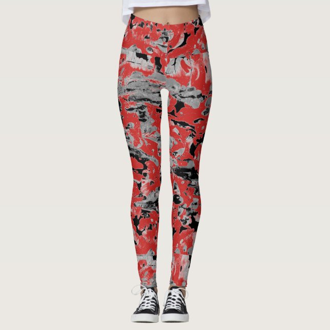 Leggings Peinture humide Abstraite (Devant)
