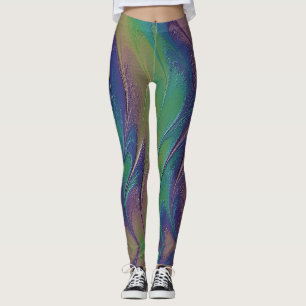 Leggings Peinture iridescente arc-en-ciel cosmique