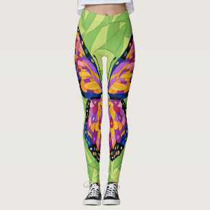 Leggings Peinture papillon abstraite