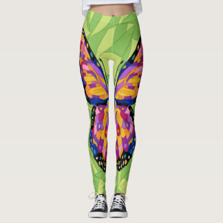 Leggings Peinture papillon abstraite 