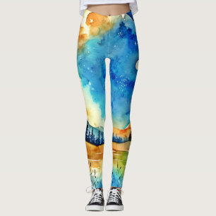 Leggings Peinture Pleine lune