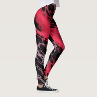 Peinture rouge et violet Splatter Webbing Art Abst