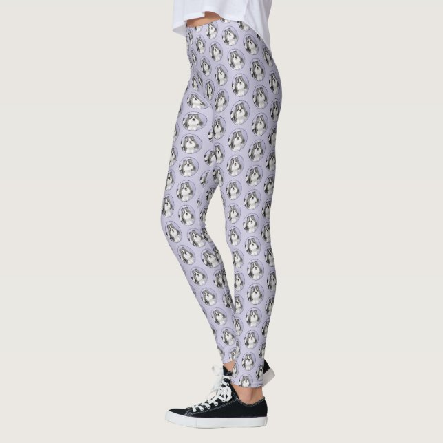 Leggings Peinture Shih Tzu - Cute Original Chien Art (Gauche)