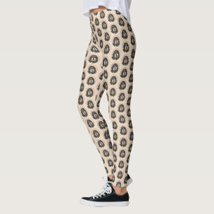 Leggings Peinture Tibétaine Mastiff - Joli art original chi