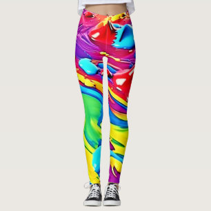 Leggings Peinture vibrante en mouvement