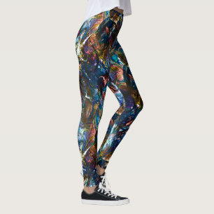 Leggings Peintures lourdes collées se chevauchant dans un m
