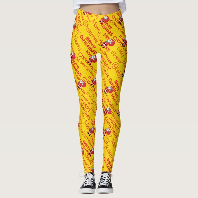 Leggings Père Noël et Joyeux Noël (Devant)