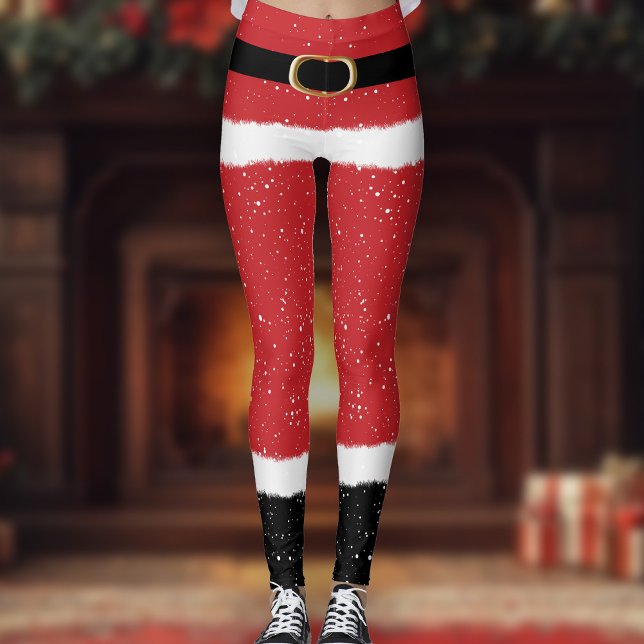 Leggings Père Noël moderne Mme Claus Costume fin Noël amusa (Créateur téléchargé)