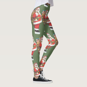 Leggings Père Noël vintage, Noël victorien découpé