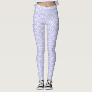 Leggings Périmètre lumineux géométrique en treillis blanc m