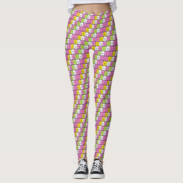 Leggings periodisches Tabellenwort auswählen (1) (Vorderseite)