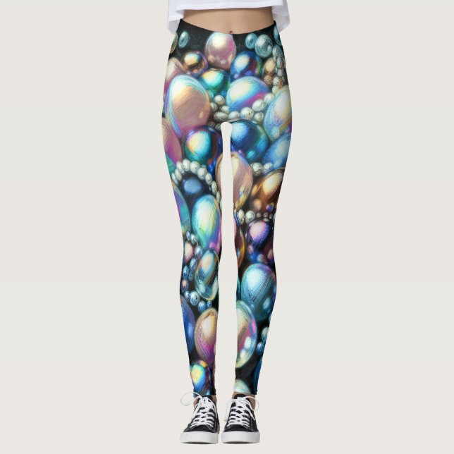 Leggings Perles Pastel Dures Perles Iridescentes (Devant)