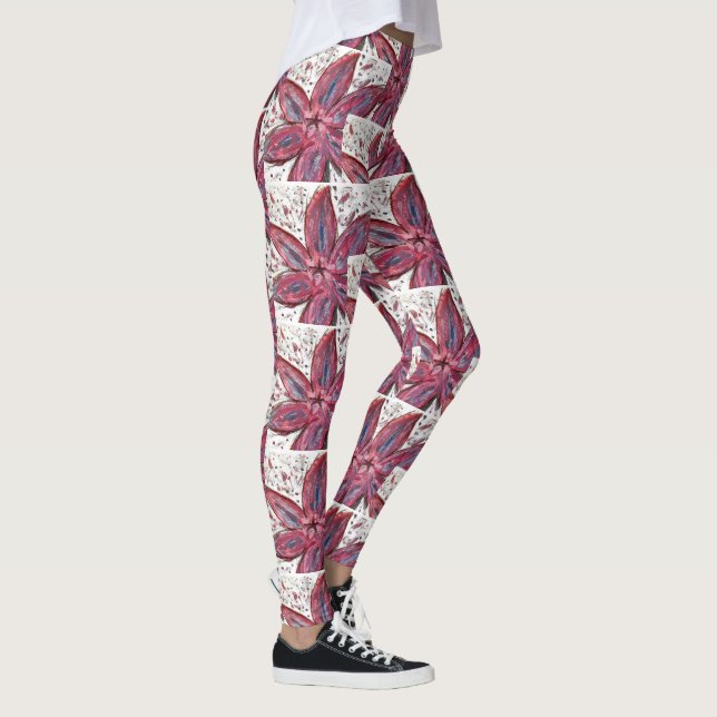 Leggings Perpule floral et magenta (Droite)