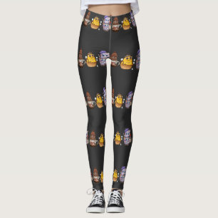 Leggings Personnages de Desserts d'Artiste Mignons Art Alim