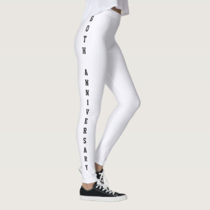 Leggings Personnaliser Anniversaire Diamant Blanc Noir Mono