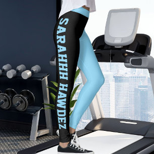 Leggings Personnaliser Bébé Noir Bleu Uni Couleurs Rayures