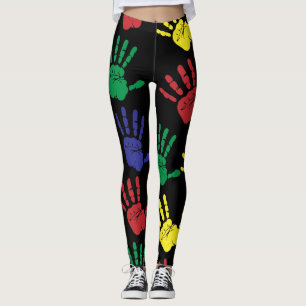 Leggings Personnaliser Empreintes à main colorées