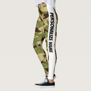 Leggings PERSONNALISER LE Camouflage Vert DE L'Armée