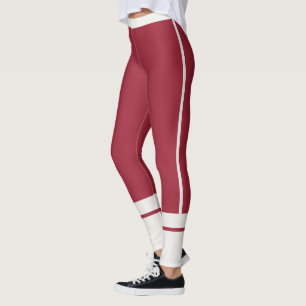 Leggings Personnaliser Neutre Foncé Marron Rayures Athleisu