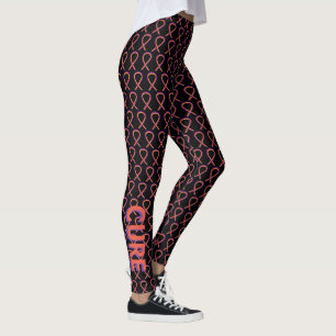 Leggings personnalisés avec ruban de sensibilisat