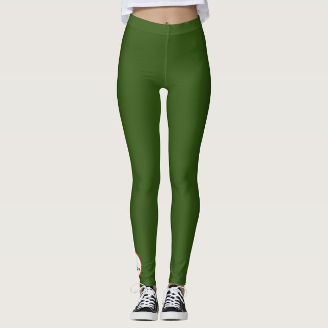 Leggings personnalisés : NOIR AVEC Leggings INITIA (Devant)