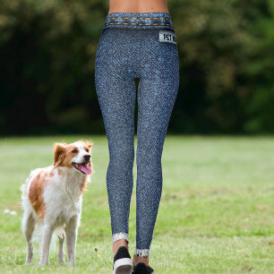 Leggings Pet Maam Amoureux des Chats Moderne Fausse Denim J