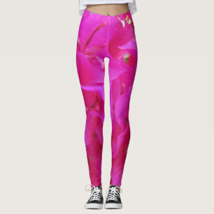 Leggings Pétales de fleurs d'Azalée rose vibre Photo floral