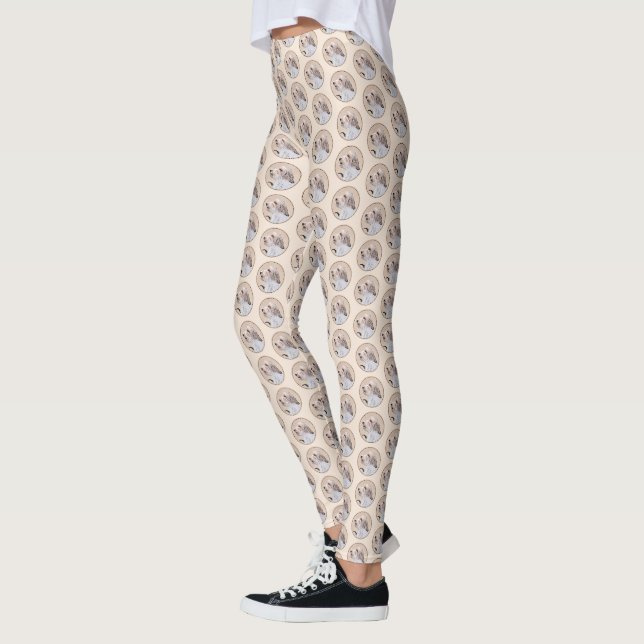 Leggings Petit Basset Griffon Vendéen Peinture - Chien Art (Gauche)