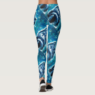 Leggings Petit Chien en bleu