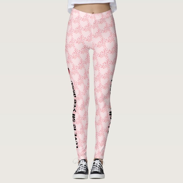Leggings Petit coeur pois jambières de yoga (Devant)
