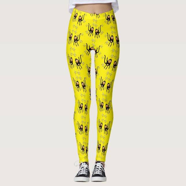 Leggings Petit Singe Et Bananes (Devant)