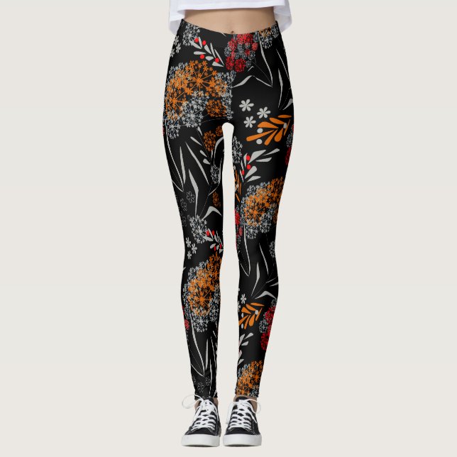 Leggings Petites fleurs mignonnes sans couture motif floral (Devant)
