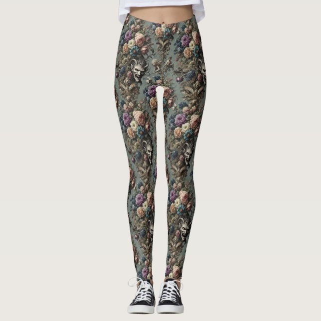 Leggings Petits démons osent rêver - gothique victorien (Devant)