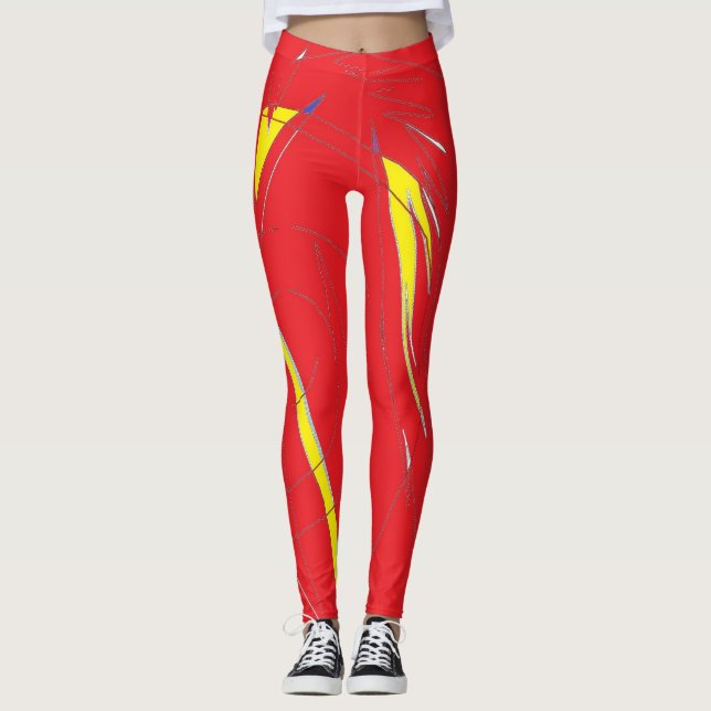 Leggings Phoenix rouge (Devant)
