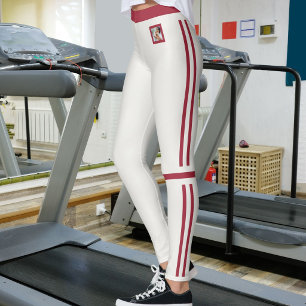 Leggings Photo de l'animal de compagnie neutre rayures bord