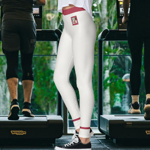 Leggings Photo de l'animal neutre rayé marron foncé personn