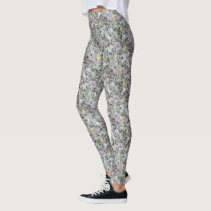 Leggings Photo de texture de roche pointillée par pastel de
