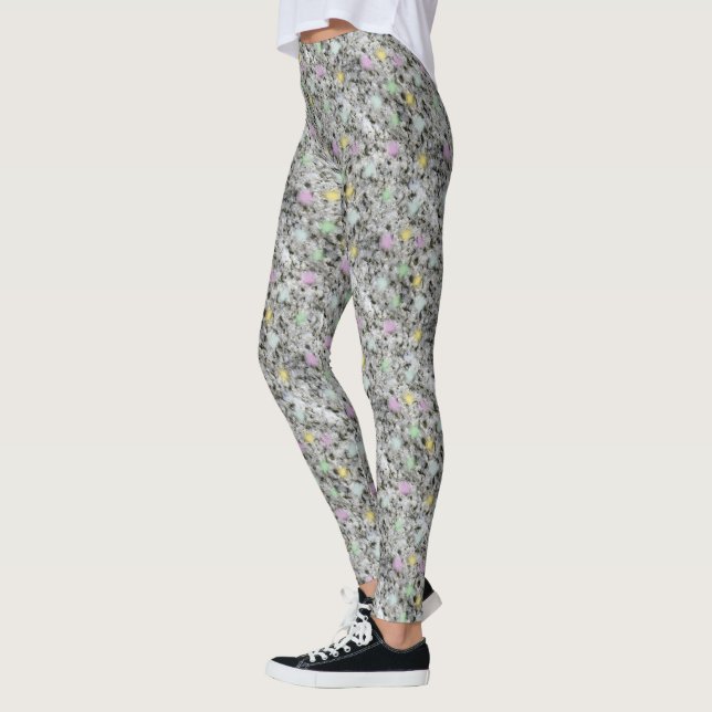Leggings Photo de texture de roche pointillée par pastel de (Gauche)