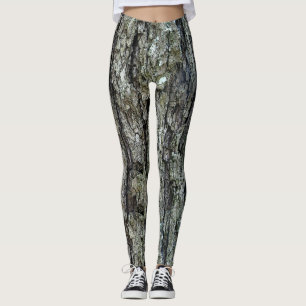 Leggings Photo d'écorce de pin d'arbre de nature vieille