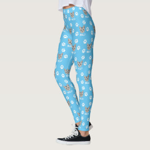 Leggings Photo et nom de animal de compagnie customisé de c