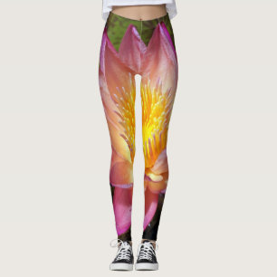 Leggings Photos Pink Water Lily