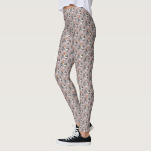 Leggings Pichette à ventre rouge Peinture Art original d'oi