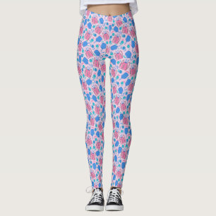 Leggings Pickleball Paddle et Balls Motif rose