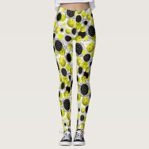 Leggings Pickleballs vert au néon - guêtres