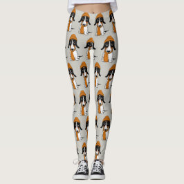 Leggings Piebald Dachshund| Mignons Chien Hipster Motifs